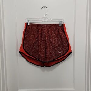 Nike Dri-Fit Orange/Black Women's Athletic Running Shorts Size Large